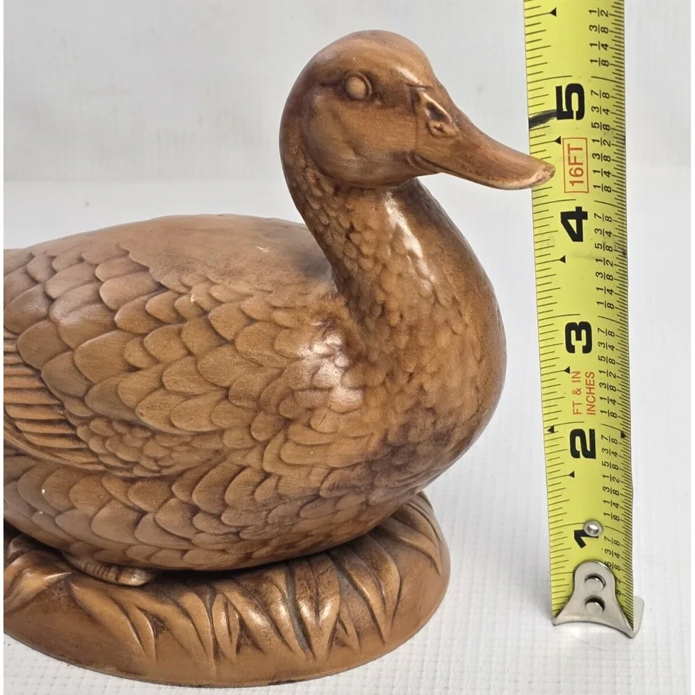 Vintage Holland Mold Brown Ceramic Peking Duck Figurine Bird 7